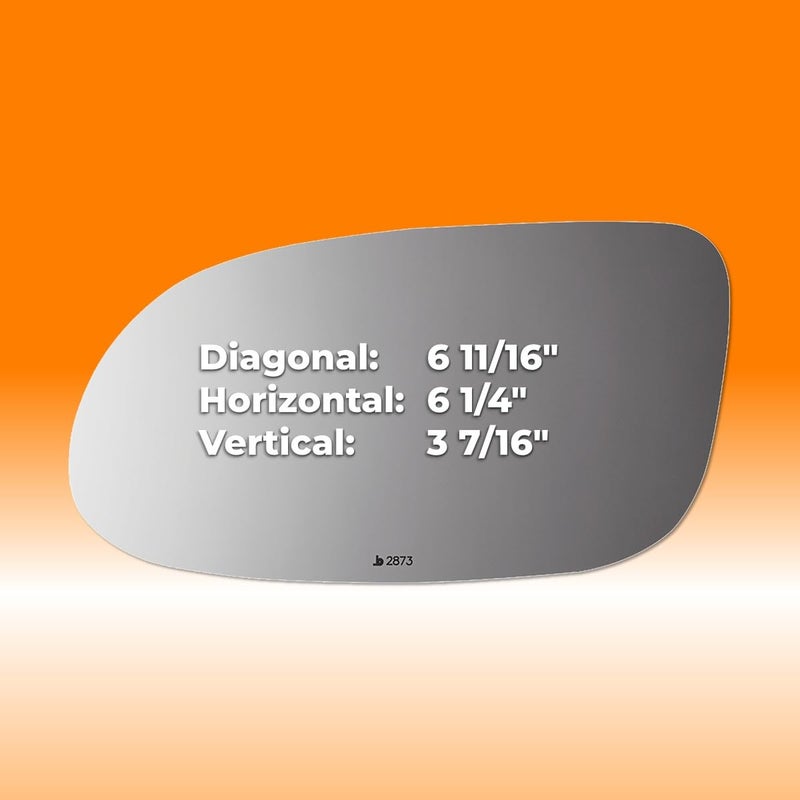 Burco 2873 Redi Cut Left Driver Side Replacement Mirror Glass for 1998-2009 Mercedes-Benz CLK Series & 1999-2004 SLK Series - Image 4